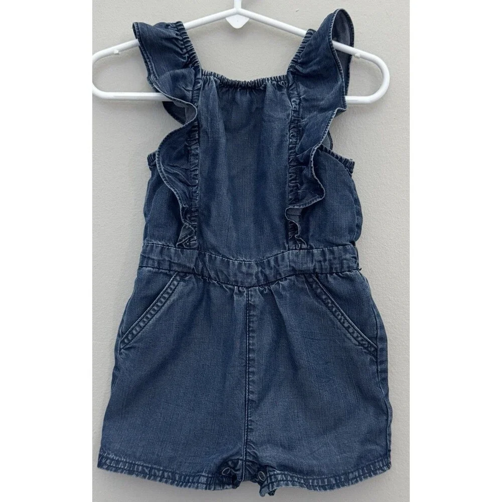 GenuineKids 18M Flutter Sleeve Chambray Summer Romper
